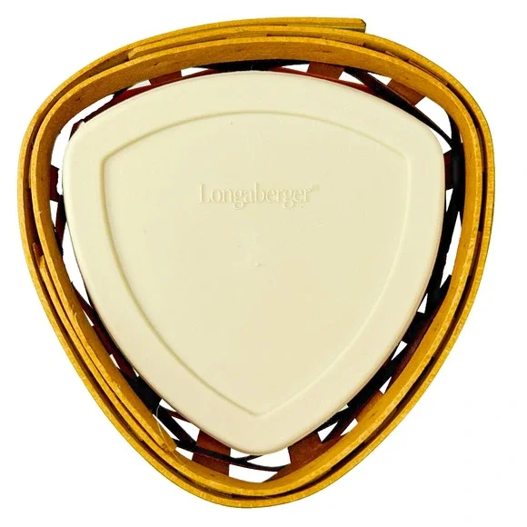 Longaberger Fiesta Chip & Dip Basket Set with Lidded Protectors 2008 Triangles - Picture 9 of 16